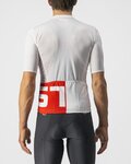 CASTELLI jersey de manga corta - DOWNTOWN - blanco/rojo
