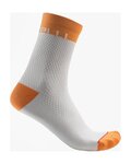 CASTELLI calcetines clásicos - VELOCISSIMA 12 - blanco/naranja