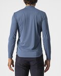 CASTELLI camiseta de manga larga - TECH 2 HENLEY - azul