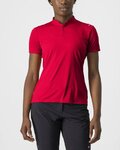 CASTELLI Camiseta de manga corta - TECH 2 POLO - rojo
