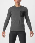 CASTELLI maillot de invierno de manga larga - UNLIMITED MERINO - gris