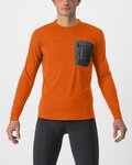 CASTELLI maillot de invierno de manga larga - UNLIMITED MERINO - naranja