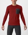 CASTELLI maillot de invierno de manga larga - UNLIMITED MERINO - rojo