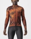 CASTELLI maillot de invierno de manga larga - VENTAGLIO - marrón/naranja