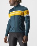 CASTELLI maillot de invierno de manga larga - PASSISTA - verde/azul/amarillo