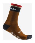 CASTELLI calcetines clásicos - QUINDICI SOFT MERINO - marrón