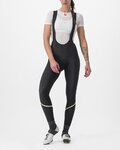 CASTELLI pantalones largos con tirantes - VELOCISSIMA DT - negro/verde claro