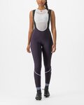 CASTELLI pantalones largos con tirantes - VELOCISSIMA DT - púrpura