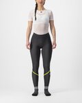CASTELLI pantalones largos sin tirantes - VELOCISSIMA THERMAL - negro/verde claro