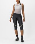 CASTELLI Pantalón 3/4 sin tirantes - VELOCISSIMA THERMAL - negro/verde claro