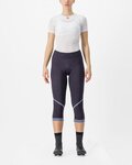 CASTELLI Pantalón 3/4 sin tirantes - VELOCISSIMA THERMAL - púrpura