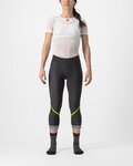 CASTELLI Pantalón 3/4 sin tirantes - VELOCISSIMA THERMAL - negro/verde claro