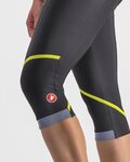 CASTELLI Pantalón 3/4 sin tirantes - VELOCISSIMA THERMAL - negro/verde claro