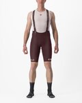 CASTELLI pantalones cortos de tirantes - FREE AERO RC CLASSIC - granate/blanco