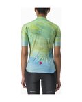 CASTELLI jersey de manga corta - MARMO - azul claro/verde claro