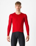 CASTELLI maillot de invierno de manga larga - FLY LS - rojo