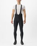 CASTELLI pantalones largos con tirantes - UNLIMITED THERMAL - negro