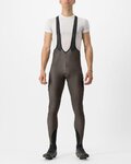 CASTELLI pantalones largos con tirantes - UNLIMITED THERMAL - marrón