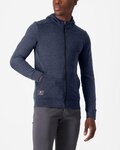CASTELLI sudadera - MILANO 2 FULL ZIP FLEECE - azul