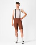 CASTELLI pantalones cortos de tirantes - ESPRESSO - rojo