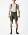 CASTELLI pantalones cortos de tirantes - ESPRESSO - verde