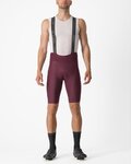 CASTELLI pantalones cortos de tirantes - ESPRESSO - granate