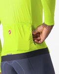 CASTELLI maillot de verano de manga larga - ESPRESSO - amarillo