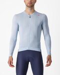 CASTELLI maillot de verano de manga larga - ESPRESSO - azul claro