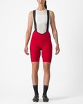 CASTELLI pantalones cortos de tirantes - ESPRESSO W DT - rojo