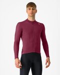 CASTELLI maillot de invierno de manga larga - ESPRESSO THERMAL - granate