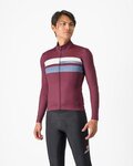 CASTELLI maillot de invierno de manga larga - LINEARE - granate