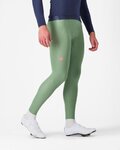 CASTELLI pantalones largos con tirantes - ESPRESSO - verde claro