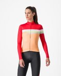 CASTELLI maillot de invierno de manga larga - TORNARE W - naranja