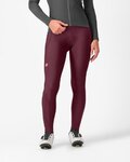 CASTELLI pantalones largos con tirantes - ESPRESSO W DT - granate