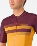CASTELLI jersey de manga corta - SIMBOLO - amarillo/granate