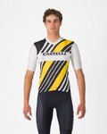 CASTELLI jersey de manga corta - HERITAGE - negro/blanco/amarillo