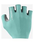 CASTELLI guantes de dedos cortos - ESPRESSO - azul claro