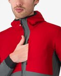 CASTELLI chaqueta cortaviento - FLY UNLTD - rojo/gris