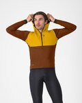 CASTELLI sudadera - UNLIMITED ROAM - marrón/amarillo