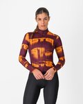 CASTELLI maillot de invierno de manga larga - BLUR THERMAL - rojo/amarillo