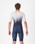 CASTELLI monos - CORE TRI SUIT SHORT SLEEVE - azul/blanco