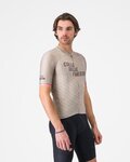 CASTELLI jersey de manga corta - GIRO COLLE DELLE FINESTRE - beige