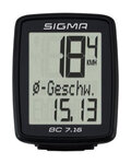 SIGMA SPORT tacómetro - BC 7.16 TOPLINE 016 - negro