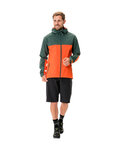 VAUDE chaqueta impermeable - MOAB RAIN  - verde/rojo