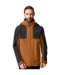 VAUDE chaqueta impermeable - ROSEMOOR 3in1 - marrón/negro