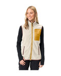 VAUDE chaleco - ROSEMOOR FLEECE - marfil/amarillo