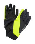 VAUDE guantes de dedos largos - KURO WARM - negro/amarillo