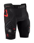LEATT calzoncillos con protectores - IMPACT SHORTS 3DF 5.0 - negro/rojo