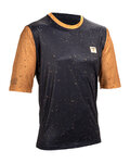 LEATT jersey de manga corta - MTB ENDURO 3.0 - negro/marrón