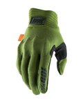 100% SPEEDLAB guantes de dedos largos - COGNITO D3O - verde/negro